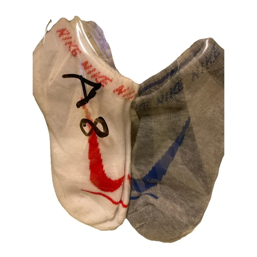 NIKE Boys' Kids‎ Young Athletes No Show Socks White /Gray